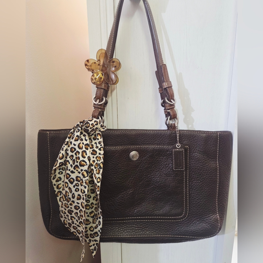 Coach Brown Leather Tote Bag